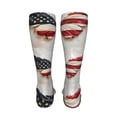 thumbnail image 6 of KLL American Flag Butterfly Wall Print Cool Socks Men's Women's Crew Socks Funny Crazy Novelty Stockings, 6 of 8