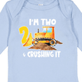 thumbnail image 4 of Inktastic I'm 2 and Crushing It Construction 2nd Birthday Boys or Girls Long Sleeve Baby Bodysuit, 4 of 5