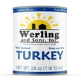 thumbnail image 2 of Werling & Sons Canned Turkey 28 oz – Fully Cooked, Heat & Eat | Recipe-Ready Canned Meat for Quick Meals, Camping, Emergency Food Supply & Survival | Shelf-Stable | Pack of 6, 2 of 9