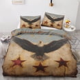 thumbnail image 1 of Funda Nórdica California King, Vintage Patriótico Ropa de Cama Rústica 3 Piezas, Wild, 1 of 7
