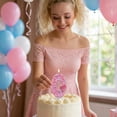 thumbnail image 4 of Goleeg Birthday Number Candles, Glitter Number Candle Cake Decorations with Sequins and Heart, Cupcake Decorations for Party Anniversary Celebrations Number 0, 4 of 6