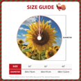 thumbnail image 2 of Salouo Sky Golden Sunflower Field Christmas Tree Skirt 48" Farmhouse Christmas Decorations Snowman Xmas Tree Skirt Tree Mat for Holiday Party Decor, 2 of 8