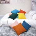 thumbnail image 4 of ERDOUY 4Pcs Vintage diamond check knitted pillow case Green printing, colorful pillowcase, light up your bedroom scenery 17.72x17.72inch(Light gray）, 4 of 4