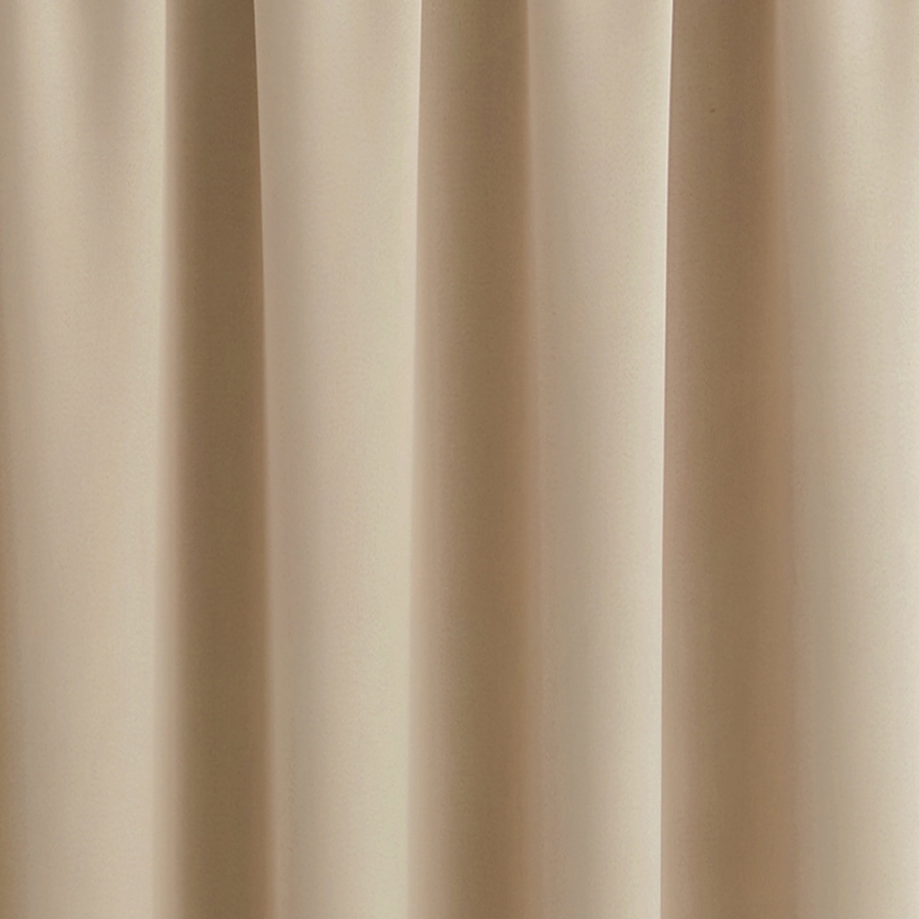 Eclipse Phoenix Solid Blackout Curtains, Set of 2, 84 Inch Long Blackout Curtains, 37"W x 84"L, Wheat