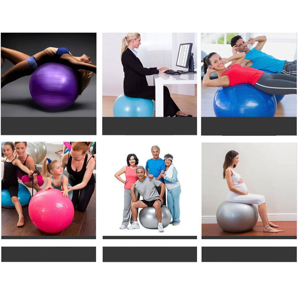 85CM Sports Yoga Balls Fitness Gym Balance Exercise Workout Massage Ball w/ Pump 