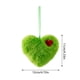 thumbnail image 3 of Colgante de bola verde en forma de corazón | Adorno de terciopelo verde bosque bohemio con bordado de hojas | Decoración colgante de 10 cm para espejos de coche y paquetes de regalo, 3 of 5