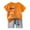 AB601 Orange, variant on Utlike Boys Shorts Set Toddler Summer Short Sleeve Cartoon Prints Tops Shorts 2Pcs Outfits Clothes Set Durable Boys Outfit Size 18 Months-24 Months