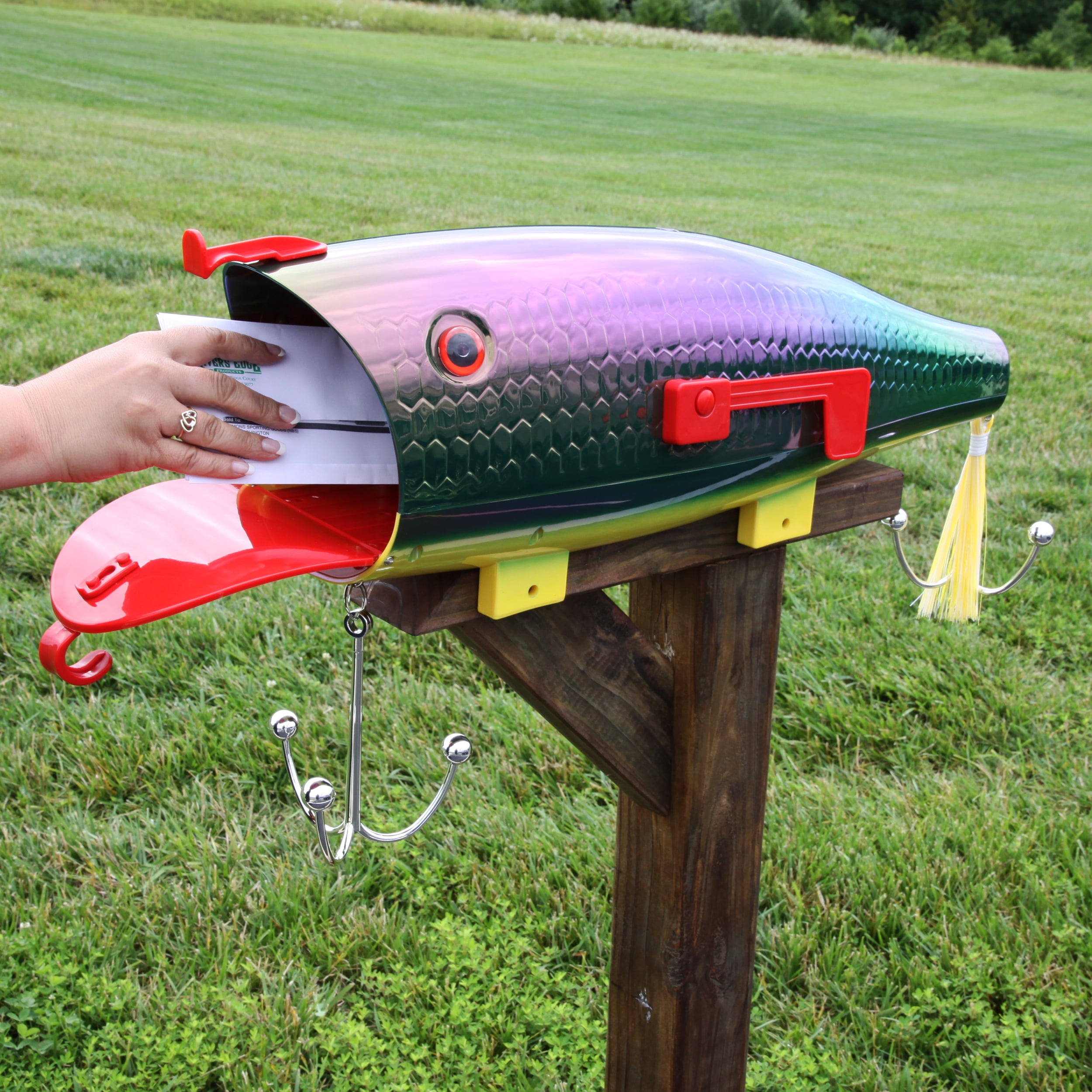 bass lure mailbox Mailbox-Green Shad V2 Green Shad mailbox is a high impact River's Edge Products: Mailboxes