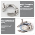 thumbnail image 2 of 1 Jeu de Robinet Écrou Fixation Robinet de Lavabo Circlips Raccord de Fixation, 2 of 10