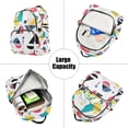 thumbnail image 5 of FORMRS Mini Backpack Purse for Women Travel Daypack Casual Shoulder Bag, Black Retro Pattern, 5 of 7
