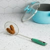 Tasty Stainless Steel Round Wire Skimmer, 5" Diameter, Green