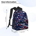 thumbnail image 4 of Lsque Red White Blue Fireworks 1 Classic Casual Backpack - Large Capacity Water-Resistant Backpack for School, Work, Travel, and Outdoor Activities, 4 of 8