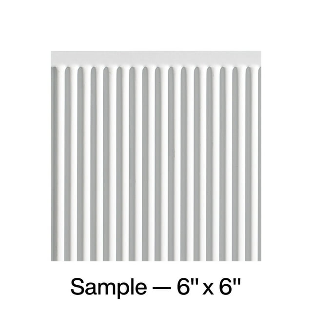 FASÄDE Rib Decorative Vinyl Backsplash Panel in Matte White (6X6 Inch Sample)