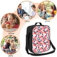 thumbnail image 4 of Honeii Japanese Cherry Blossoms Print Insulated Lunch Bag, Reusable Lunch Box for Adult, Leakproof Cooler Bag for Work Office Travel Picnic, 4 of 6