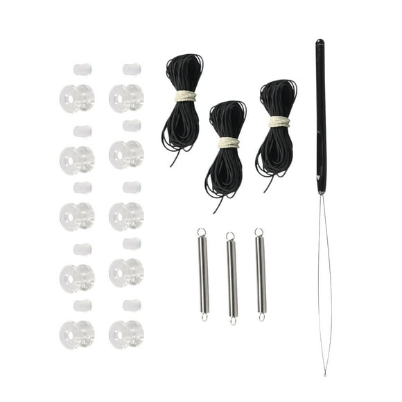 Kit de reparación de persianas plisadas para vehículos recreativos, accesorios resistentes, tensores de carrete y Cuerda negra