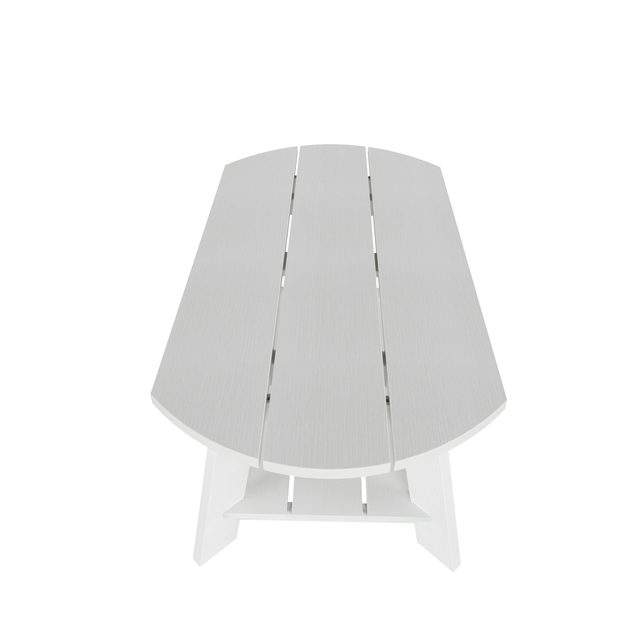 WestinTrends Tuscany Outdoor Coffee Table, Real Wood Like All Weather HIPS 2 Tier Patio Adirondack Coffee Table, White