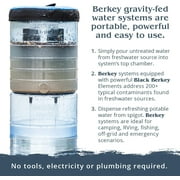 Berkey Big Stainless Steel Water Filtration System with 2 Black Purification Elements