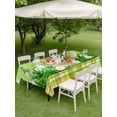 thumbnail image 3 of Easter Bunny Outdoor Tablecloth - 60x102 Inch Rectangle Dining Table Cover, Spring Green Garden Floral Botanical Plaid Waterproof Outdoor Table Cloth with Umbrella Hole & Zipper for Picnic/Patio, 3 of 7