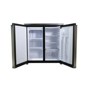 Arctic Chef 5.5 Cu. ft. Side-by-Side 2 Door Refrigerator/Freezer, Stainless Steel