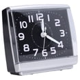 thumbnail image 1 of Silent Alarm Clock, Alarm Clock Desktop Square Home Decoration Plastic  For Dormitories For Bedroom Black, 1 of 8