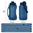 thumbnail image 6 of Motivational Water Bottle with Time Marker, 64 oz Water Bottle with Straw Spout and Carrying Handle, Half Gallon 2L Gym Bottle, Achieve All-Day Hydration SpillProof BPA FREE, 6 of 6