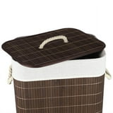 Home Basics Rectangular Bamboo Hamper, Brown - Walmart.com