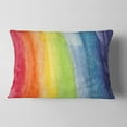 thumbnail image 2 of Designart Flowing Rainbow Colors - Abstract Throw Pillow - 12x20, 2 of 5