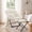 Beige, variant on SAETSFEG Folding Saucer Chair with Ottoman, Comfy Lounge Chair for Adults, Faux Fur Moon Accent Chair for Bedroom Living Room Dorm, Lightgrey