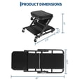 thumbnail image 6 of QinaQin Heavy-Duty 36-Inch Garage Crawler Bench with Foldable z-Shaped Seat, Comfortable Cushion, and Swivel Casters, 6 of 7