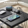 thumbnail image 4 of Alvantor Bedside Table Charging Station Nightstand with Fabric Drawers, End Side Table for Bedroom Living Room, 4 of 7