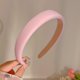 thumbnail image 1 of Diadema plisada sencilla para mujer, diadema de alta gama, diadema fina de satén para verano, accesorios para el cabello con sello para lavar el rostro, 1 of 6