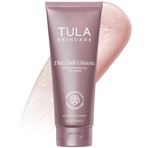 TULA Skin Care The Cult Classic Luminous Purifying Face Cleanser, Pink Rose, Supersize, 6.7 fl oz