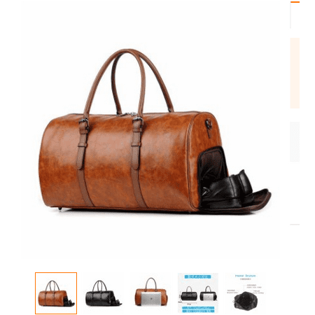 New Mens Leather Outdoor Gym Duffel Bag Overnight Luggage Travel Handbag UK | Walmart Canada