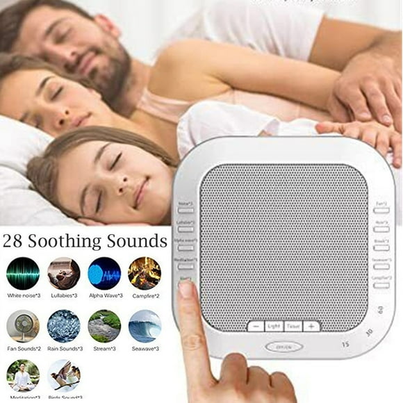 LNGOOR Sleep White Noise Machine Sound Machines Therapy with 28 Soothing Sounds Gift for Home Office Travel