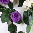 thumbnail image 4 of BalsaCircle 6 feet Purple Silk Rose Flowers Garland Leaves Wedding Bouquets, 4 of 8