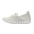 thumbnail image 2 of ZEE ALEXIS Women's Danielle Woven Sneakers, Color: White Metallic, Size: 9.5, 2 of 6