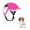 Pink/Small, variant on NAMSAN Dog Helmet Dog Motorcycle Helmet with Ear Holes Adjustable Lightweight Sturdy for Outdoor Activities - Pink