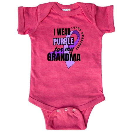 

Inktastic I Wear Purple For My Grandma Lupus Awareness Gift Baby Boy or Baby Girl Bodysuit