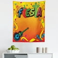 thumbnail image 1 of Fiesta Tapestry, Latino Pattern with Swirled Stripe Frame with Musical Instruments Design, Fabric Wall Hanging Decor for Bedroom Living Room Dorm, 5 Sizes, Multicolor, by Ambesonne, 1 of 1