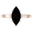 thumbnail image 7 of Three-Stone Engagement Ring for Women - 2ct Natural Onyx in 14K Rose Gold Promise Ring, 7 of 7