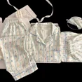 thumbnail image 4 of Ropa de dormir de algodón con forma de nube para mujer, conjunto de tres piezas, pantalones cortos bonitos de manga corta, cárdigan abierto, ropa para el hogar, traje de estudiante, 4 of 5