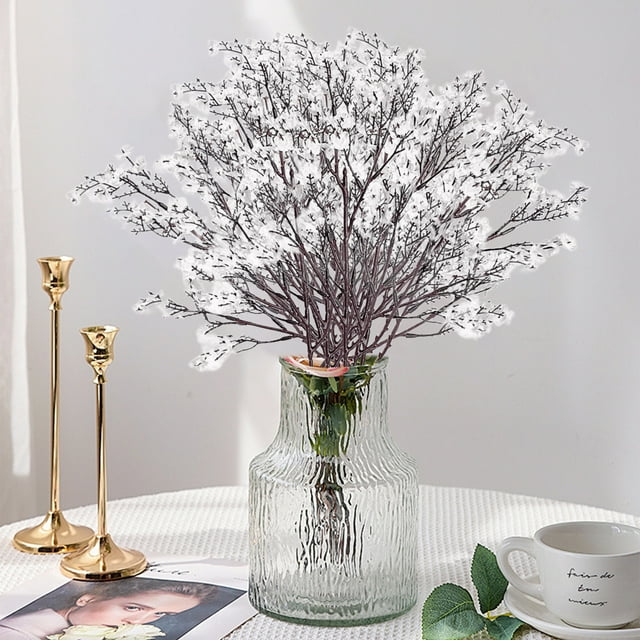 Simulation Cherry Blossom Branches, Artificial Flower Stems, Home Decor, Realistic Peach Blossoms, 10-Piece Set