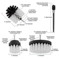 thumbnail image 4 of Electric Carpet Brush Drill Kit All Purpose Cleaner Auto Tires Cleaning Tools Bathroom Scrubber Brushes with Extender B, 4 of 10