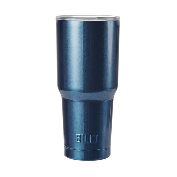 BUILT 30 oz Double-Wall Stainless Steel Tumbler Water Bottle, Medieval Blue