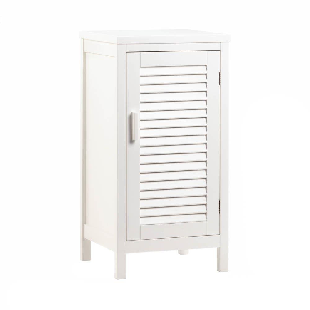 Wooden Storage Cabinet Standing Rustic Bathroom Cabinet White