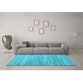 thumbnail image 3 of Ahgly Company Indoor Square Abstract Light Blue Contemporary Area Rugs, 4' Square, 3 of 4