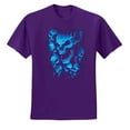 thumbnail image 2 of 3D Blue Skulls Trendy | Mens Fashion Graphic T-Shirt, Purple, 4XL, 2 of 4