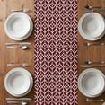 thumbnail image 6 of Geometric Table Runner - 36 Inch Long, Kitchen Dining Table Runner Dresser Scarves, Modern Abstract Lines Texture Red Farmhouse Decor for Coffee Tables Wedding Party Banquet, 6 of 8