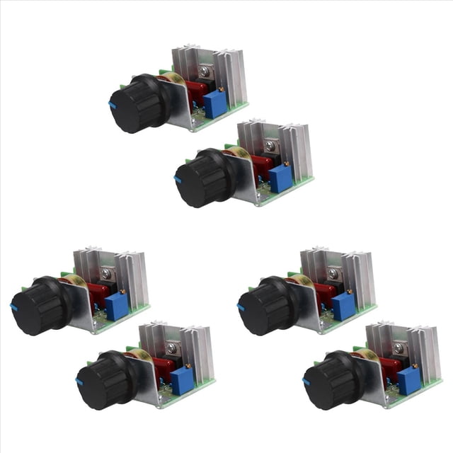 Controlador de Velocidad de 6 Piezas para Motor de CA AC 220V 2000W Control de Velocidad de Motor de Tiristor Controlador de Potencia Ajustable