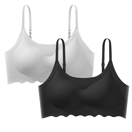 Bigersell Running Girl Sports Bra Discouts 2pc Woman s Embroidered Seamless Comfortable Breathable Bras Comfort Bralettes Everyday Bra Balconette Bra Style F-1179 Multicolor XXL